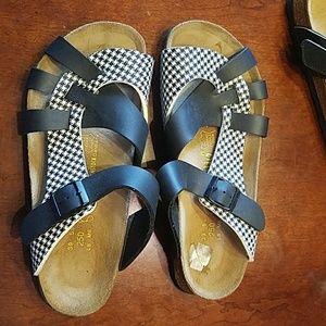 Birkenstocks Black & White Check